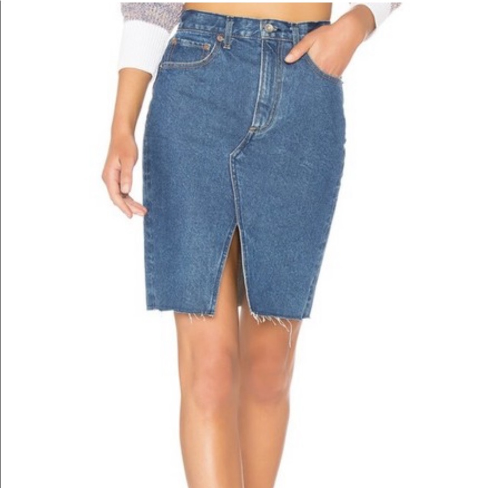 Rag and Bone Suji Skirt in Vintage Bloo wash